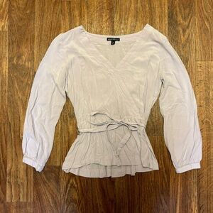 J.Crew Light Lilac wrap tie top